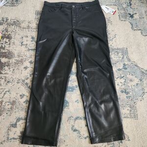 Joie Black Pants Vegan Faux Leather Women’s 14 NWT Mindfully Made Pant Organic